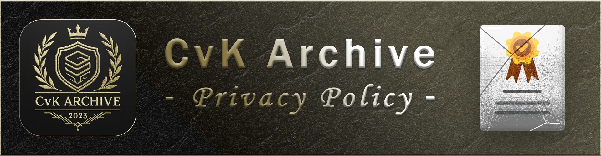 CvK Archive - Privacy Policy Banner
