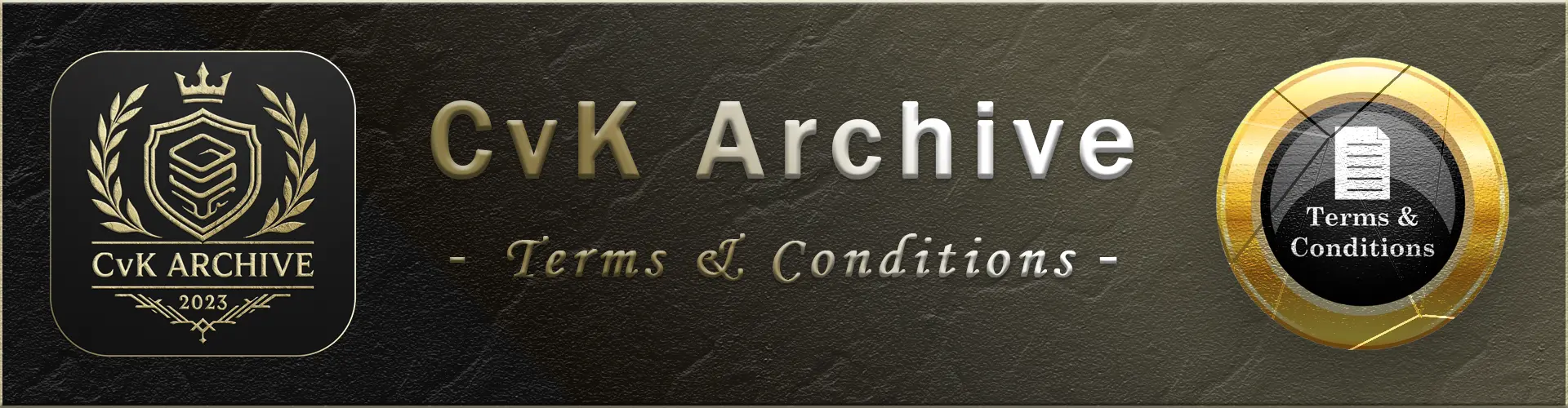 CvK Archive - Terms & Conditions Banner